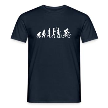 Evolution du cycliste de course - T-shirt homme - marine - Devant - AI Model Male 178 light (178cm)