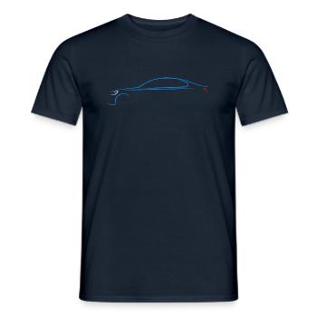 Car Sports Car Silhouette Design - Men's T-Shirt - navy - Front - AI Model Male 178 light (178cm)