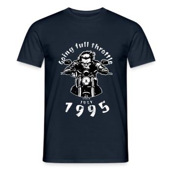 30. Geburtstag Going full throttle since 07/1995 - Männer T-Shirt - Navy - Vorne - AI Model Male 178 light (178cm)