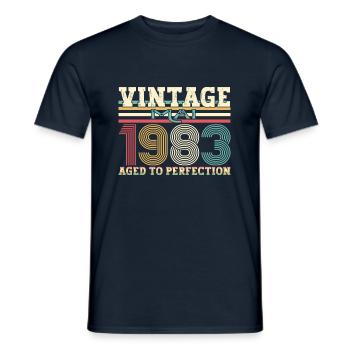 Millésime Mai 1983 39ème anniversaire Hommes 39 ans - T-shirt homme - marine - Devant - AI Model Male 178 light (178cm)