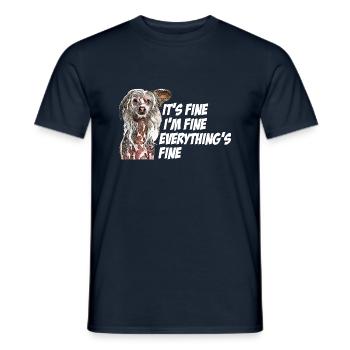 Hund, Streuner, süß Humor, Motivation, Geschenk - Männer T-Shirt - Navy - Vorne - AI Model Male 178 light (178cm)