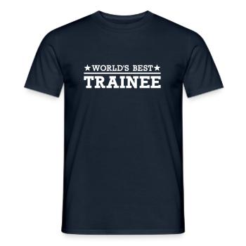 World's Best Trainee - Men's T-Shirt - navy - Front - AI Model Male 178 light (178cm)