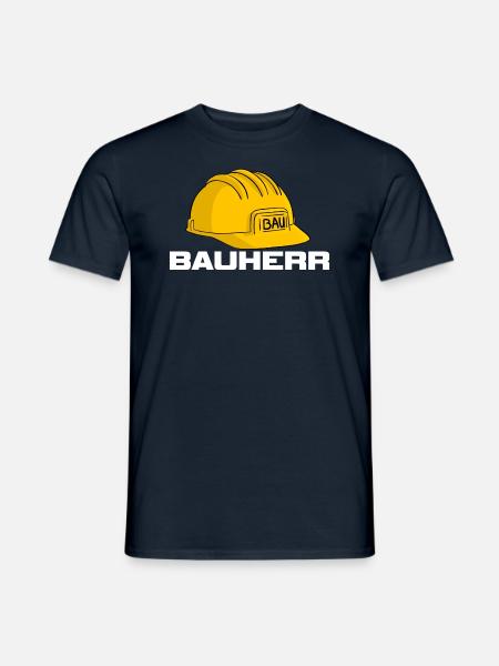 Bauherr Baustellen Helm - Männer T-Shirt - Navy