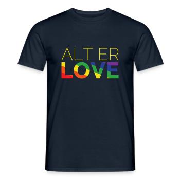 Alt er Love | SKAM | LGBT | Pride - Männer T-Shirt - Navy - Vorne - AI Model Male 178 light (178cm)