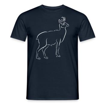 Gämse - Männer T-Shirt - Navy - Vorne - AI Model Male 178 light (178cm)