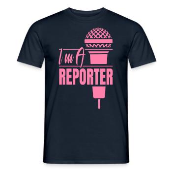 Ich bin Reporter Medien Korrespondent Journalist - Männer T-Shirt - Navy - Vorne - AI Model Male 178 light (178cm)