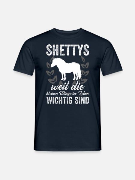 Shetlandpony Pferde Reiten Pony Geschenkidee - Männer T-Shirt - Navy