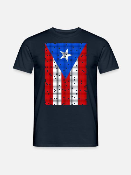 8bit Puerto Rico - Männer T-Shirt - Navy