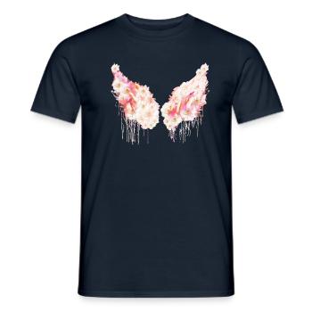 angelwings,flügel,magnolienl,blumen,engelsflügel - Männer T-Shirt - Navy - Vorne - AI Model Male 178 light (178cm)