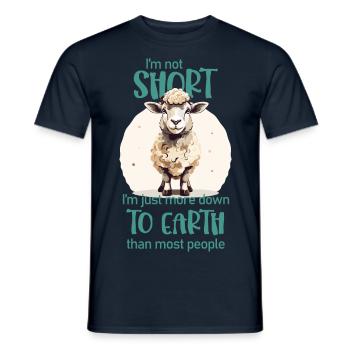 I'm not short. - Sheep lovers - Men's T-Shirt - navy - Front - AI Model Male 178 light (178cm)