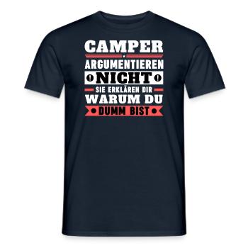 Les campeurs ne se disputent pas - T-shirt homme - marine - Devant - AI Model Male 178 light (178cm)