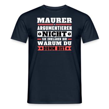 Masons don't argue - Men's T-Shirt - navy - Front - AI Model Male 178 light (178cm)