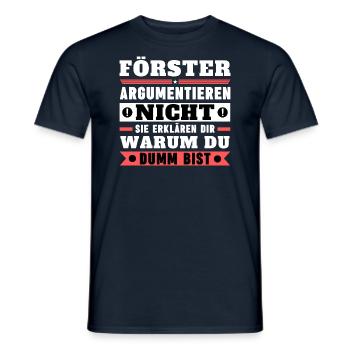 Les forestiers ne discutent pas - T-shirt homme - marine - Devant - AI Model Male 178 light (178cm)