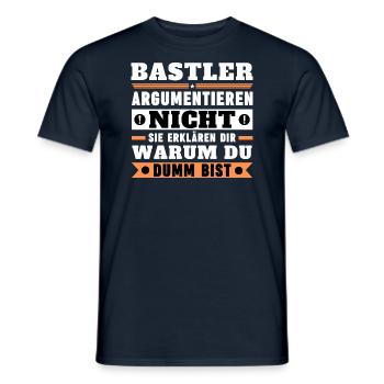 Hobbyists don't argue - Men's T-Shirt - navy - Front - AI Model Male 178 light (178cm)