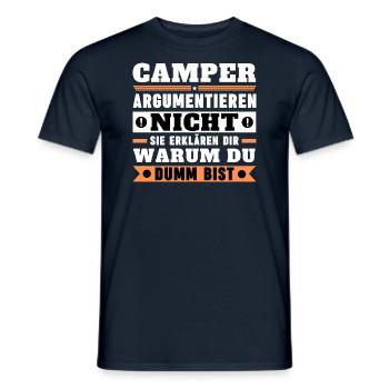 Les campeurs ne se disputent pas - T-shirt homme - marine - Devant - AI Model Male 178 light (178cm)