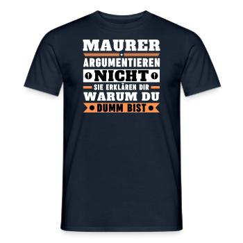 Les francs-maçons ne se disputent pas - T-shirt homme - marine - Devant - AI Model Male 178 light (178cm)