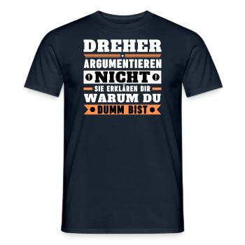 Les tourneurs ne discutent pas - T-shirt homme - marine - Devant - AI Model Male 178 light (178cm)