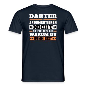 Darters don't argue - Men's T-Shirt - navy - Front - AI Model Male 178 light (178cm)