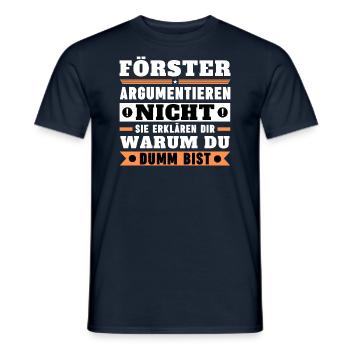 Les forestiers ne discutent pas - T-shirt homme - marine - Devant - AI Model Male 178 light (178cm)