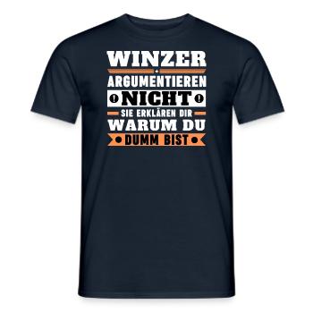 Winemakers don't argue - Men's T-Shirt - navy - Front - AI Model Male 178 light (178cm)