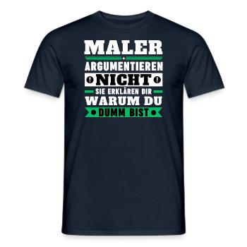Painters don't argue - Men's T-Shirt - navy - Front - AI Model Male 178 light (178cm)