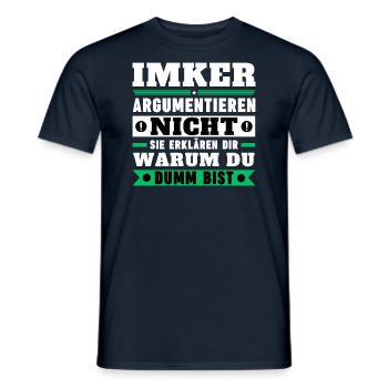 Les apiculteurs ne discutent pas - T-shirt homme - marine - Devant - AI Model Male 178 light (178cm)