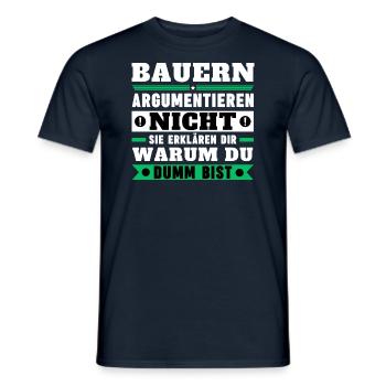 Les agriculteurs ne discutent pas - T-shirt homme - marine - Devant - AI Model Male 178 light (178cm)
