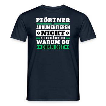 Les gardiens ne discutent pas - T-shirt homme - marine - Devant - AI Model Male 178 light (178cm)