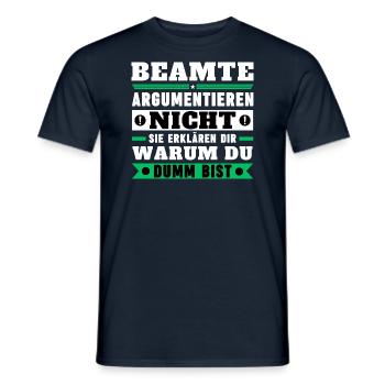 Les responsables ne discutent pas - T-shirt homme - marine - Devant - AI Model Male 178 light (178cm)