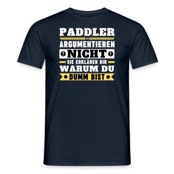 Paddlers don't argue - Men's T-Shirt - navy - Front - AI Model Male 178 light (178cm)