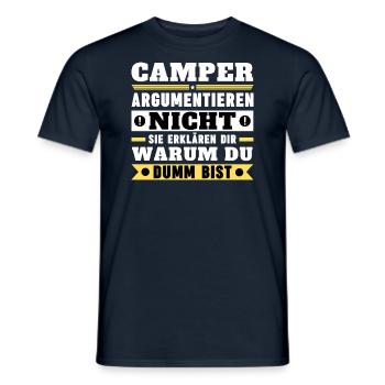 Les campeurs ne se disputent pas - T-shirt homme - marine - Devant - AI Model Male 178 light (178cm)
