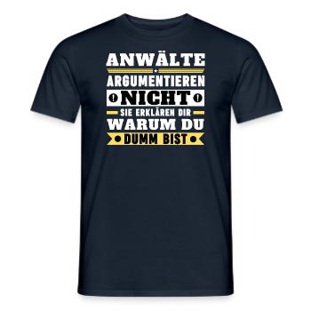 Les avocats ne discutent pas - T-shirt homme - marine - Devant - AI Model Male 178 light (178cm)