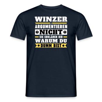Winemakers don't argue - Men's T-Shirt - navy - Front - AI Model Male 178 light (178cm)