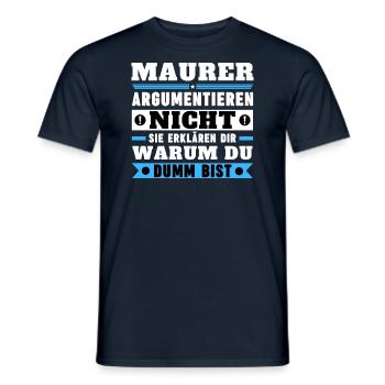 Les francs-maçons ne se disputent pas - T-shirt homme - marine - Devant - AI Model Male 178 light (178cm)