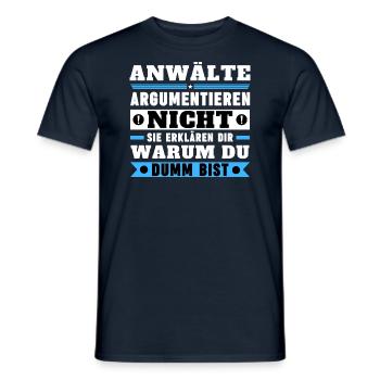 Les avocats ne discutent pas - T-shirt homme - marine - Devant - AI Model Male 178 light (178cm)