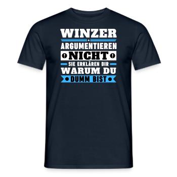 Winemakers don't argue - Men's T-Shirt - navy - Front - AI Model Male 178 light (178cm)