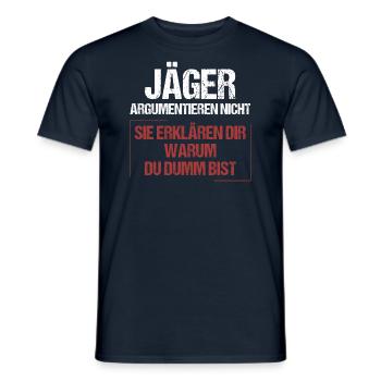 Hunters don't argue - Men's T-Shirt - navy - Front - AI Model Male 178 light (178cm)