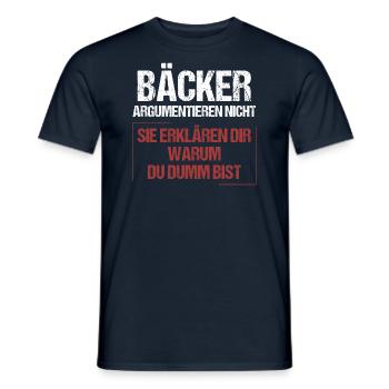 Bakers don't argue - Men's T-Shirt - navy - Front - AI Model Male 178 light (178cm)