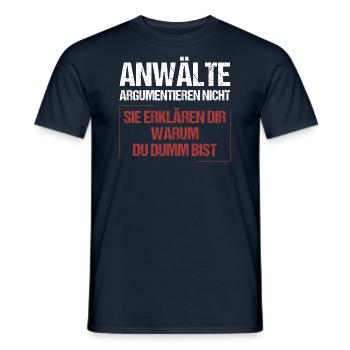 Les avocats ne discutent pas - T-shirt homme - marine - Devant - AI Model Male 178 light (178cm)