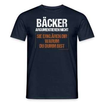 Bakers don't argue - Men's T-Shirt - navy - Front - AI Model Male 178 light (178cm)