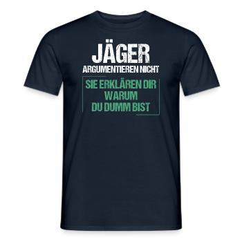 Les chasseurs ne se disputent pas - T-shirt homme - marine - Devant - AI Model Male 178 light (178cm)