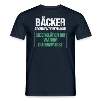 Bakers don't argue - Men's T-Shirt - navy - Front - AI Model Male 178 light (178cm)