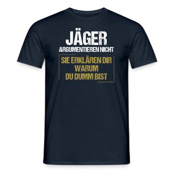 Hunters don't argue - Men's T-Shirt - navy - Front - AI Model Male 178 light (178cm)