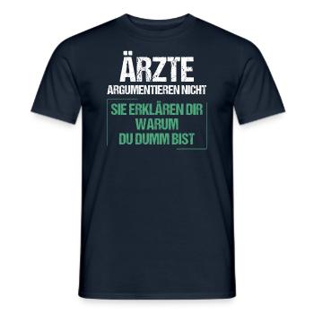 Doctors don't argue - Men's T-Shirt - navy - Front - AI Model Male 178 light (178cm)