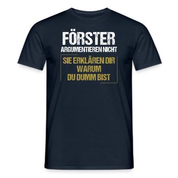 Les forestiers ne discutent pas - T-shirt homme - marine - Devant - AI Model Male 178 light (178cm)