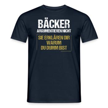 Bakers don't argue - Men's T-Shirt - navy - Front - AI Model Male 178 light (178cm)