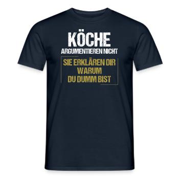Les chefs ne se disputent pas - T-shirt homme - marine - Devant - AI Model Male 178 light (178cm)