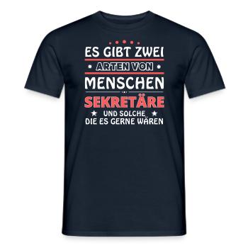 Secretaries Gift - Two Types of... Design - Men's T-Shirt - navy - Front - AI Model Male 178 light (178cm)