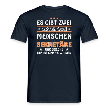Secretary Gift - Two Types of...Design - Men's T-Shirt - navy - Front - AI Model Male 178 light (178cm)