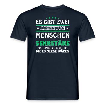 Secretary Gift - Two Types of... Design - Men's T-Shirt - navy - Front - AI Model Male 178 light (178cm)